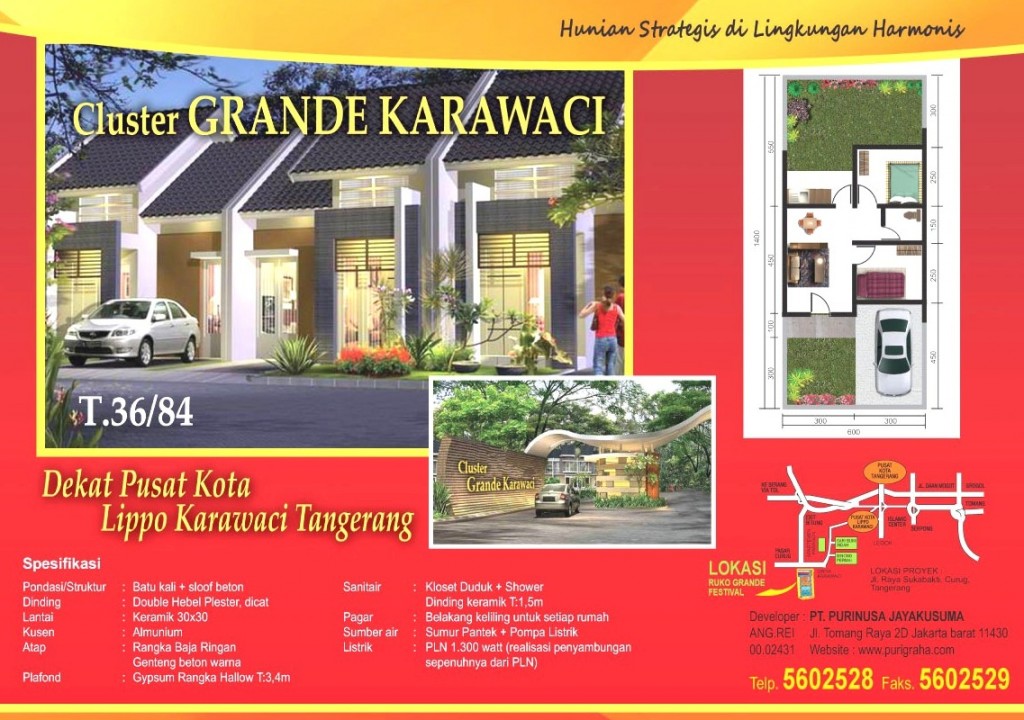 Tangerang Perumahan Cluster Karawaci dekat Lippo Karawaci Tanggerang