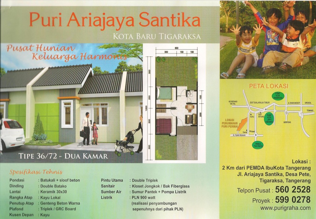 Perumahan Tigaraksa Tangerang rumah murah di Tangerang KPR BTN bersubsidi